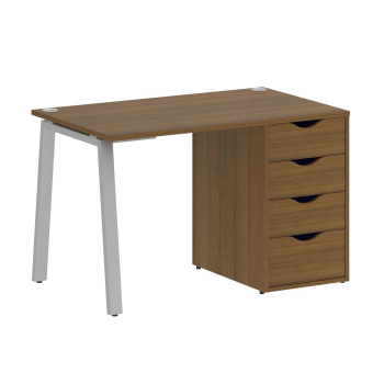 Стол письменный А-образный с тумбой (4 ящика) VR.SP-3-118.4.A