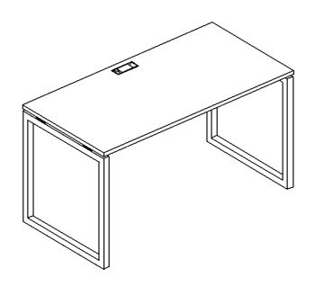 Стол письменный на металлокаркасе QUATTRO А4 Б4 001 БП