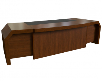 Стол письменный с кожаными вставками 28101