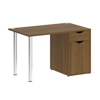 Стол письменный с тумбой (1 ящик, опоры хром) VR.SP-3-118.1
