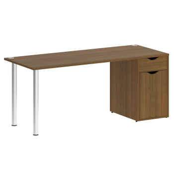 Стол письменный с тумбой (1 ящик, опоры хром) VR.SP-3-178.1