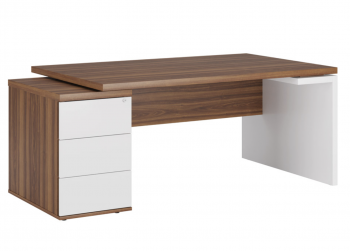 Стол рабочий на опорной тумбе левый