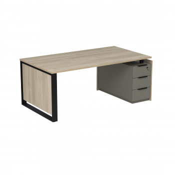 Стол рабочий на опорной угловой тумбе 15СОУ.1609