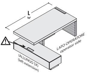Стол руководителя левый (с тумбой и закрытой фронтальной панелью) 159927