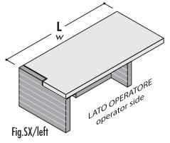Стол руководителя левый (с закрытой фронтальной панелью) 159921