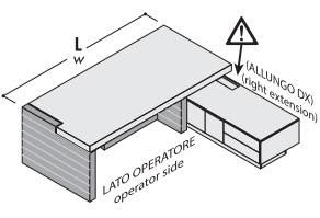 Стол руководителя правый (с тумбой и закрытой фронтальной панелью) 159931
