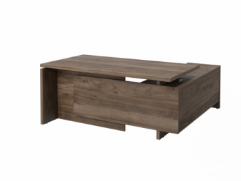 Стол руководителя с опорной тумбой левый FI-117L.DD