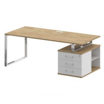 Стол руководителя с опорной тумбой, правый SK.SRT-200 (R)