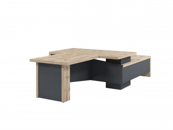 Стол руководителя с опороной тумбой и брифингом Т-818л/п0000