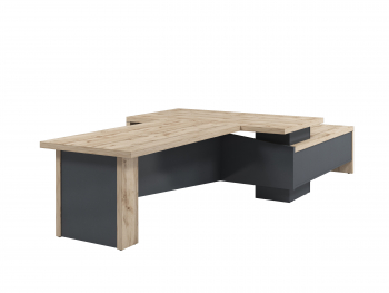 Стол руководителя с опороной тумбой и брифингом Т-918л/п0000