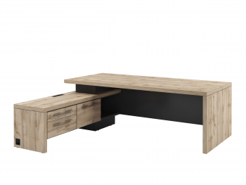 Стол руководителя с опороной тумбой Т-22л/п1000