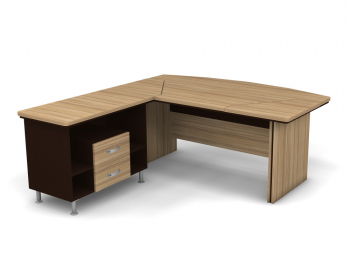 Стол руководителя угловой, левый 7#75537