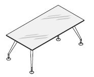 Стол, столешница цветное стекло, ножки крашенные 156401