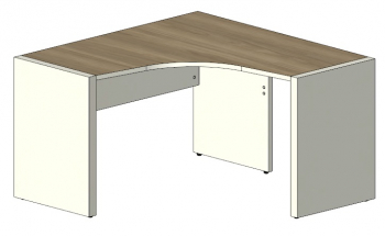Стол угловой с опорами левый CLF119SX