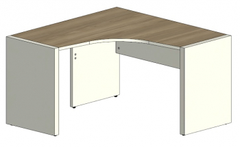 Стол угловой с опорами правый CLF119DX