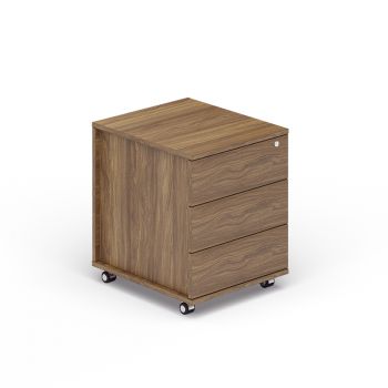 Тумба мобильная (3 ящика, усиленные колёсные опоры, без ручек) UMP3S