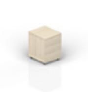 Тумба мобильная (3 ящика, усиленные колёсные опоры, без ручек) UMP3S