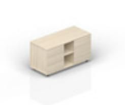 Тумба мобильная сервисная (3 секции, стандартные колёсные опоры, без ручек) UMU1253B