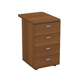 Тумба-приставная 4-ящичная с крышкой и лотком