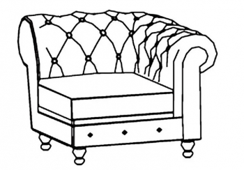 Угловой элемент для дивана с раскладушкой (левый) Диван Боттичелли Энгл-1LR