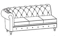 Угловой элемент с правым подлокотником (без раскладушки) Диван Боттичелли Энгл-3RR