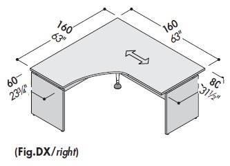 Угловой стол левый 106127