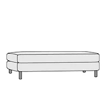 Банкетка 2 места Домино арт.6.2. Фото 1