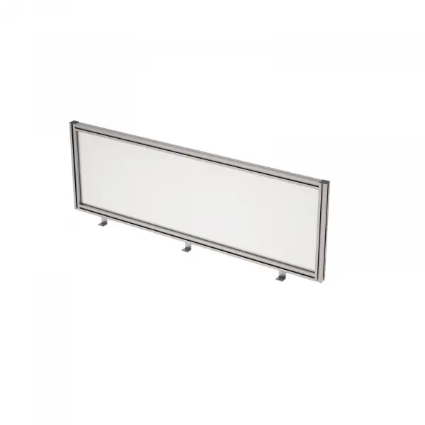 Барьер фронтальный в алюминевом профиле, вставка стекло матовое 9БС.0409.8. Фото 1