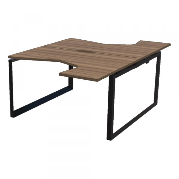 Бенч эргономичный на 2 рабочих места на металлокаркасе НТМП.О.Б2-040. Фото 1