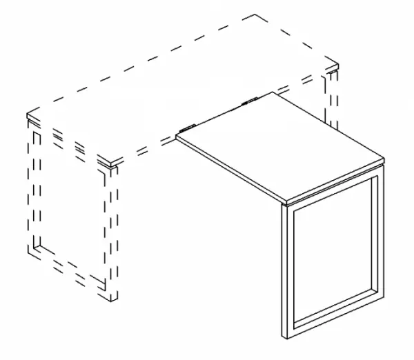 Брифинг-приставка на металлокаркасе QUATTRO А4 Б4 071 БП. Фото 1