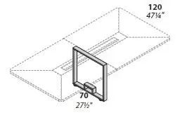 Центральная опора для стола переговоров, ножки хромированные 146687. Фото 1
