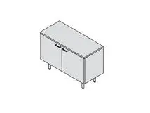 DADO Греденция бел L100 стек.дв. Фото 1