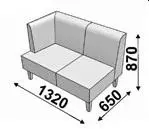 Диван 2х-местный, с левым подлокотником FUTURE. Фото 1