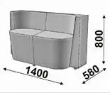 Диван двойной FOCUS. Фото 1