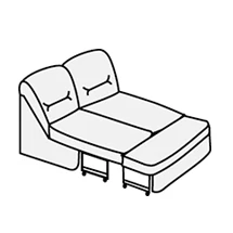 Диван двухместный без подлокотников с механизмом Вавилон арт.2АР. Фото 1