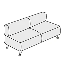 Диван двухместный без подлокотников ВЕЙТ арт.2А. Фото 1