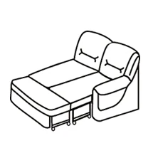 Диван двухместный с левым подлокотником с механизмом Вавилон арт.2БР. Фото 1