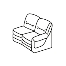 Диван двухместный с левым подлокотником Вавилон арт.2Б. Фото 1