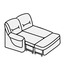 Диван двухместный с правым подлокотником с механизмом Вавилон арт.2ВР. Фото 1