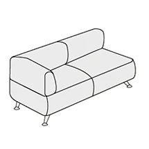 Диван двухместный с правым подлокотником ВЕЙТ арт.2В. Фото 1