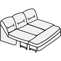 Диван трехместный без подлокотников с механизмом Вавилон арт.3АР. Фото 1