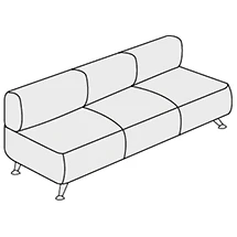 Диван трехместный без подлокотников ВЕЙТ арт.3А. Фото 1