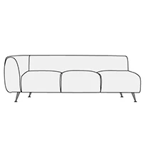 Диван трехместный подлокотник справа Фолд арт.3В. Фото 1