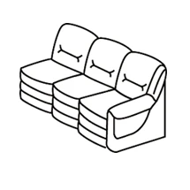 Диван трехместный с левым подлокотником Вавилон арт.3Б. Фото 1