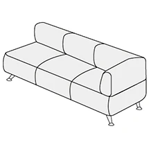 Диван трехместный с левым подлокотником ВЕЙТ арт.3Б. Фото 1