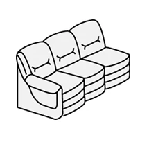 Диван трехместный с правым подлокотником Вавилон арт.3В. Фото 1