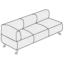 Диван трехместный с правым подлокотником ВЕЙТ арт.3В. Фото 1