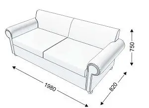 Диван тройной BEKER. Фото 1