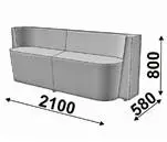 Диван тройной FOCUS. Фото 1