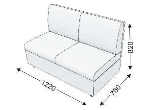 Диванная секция двойная без подлокотников KLERK-9. Фото 1